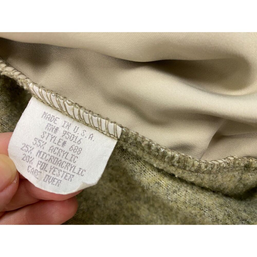 Straight Down Fleece Jacket Mens Large Green Full Zip Pockets Golf Lightweight - Picture 8 of 16